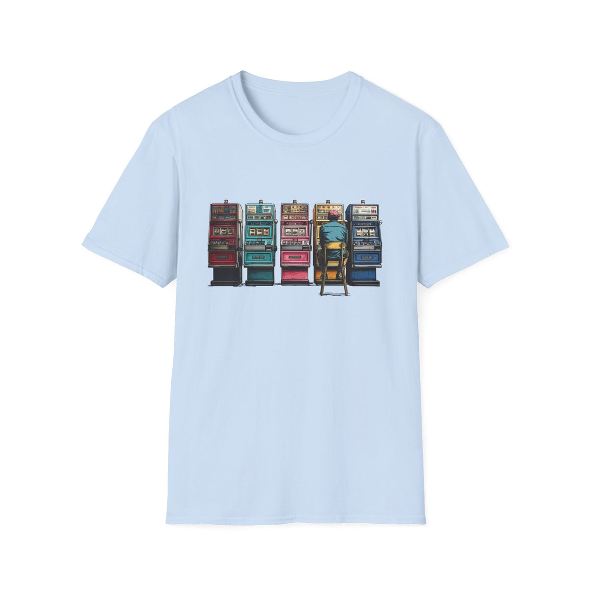 Guy Playing Retro Slots T-Shirt