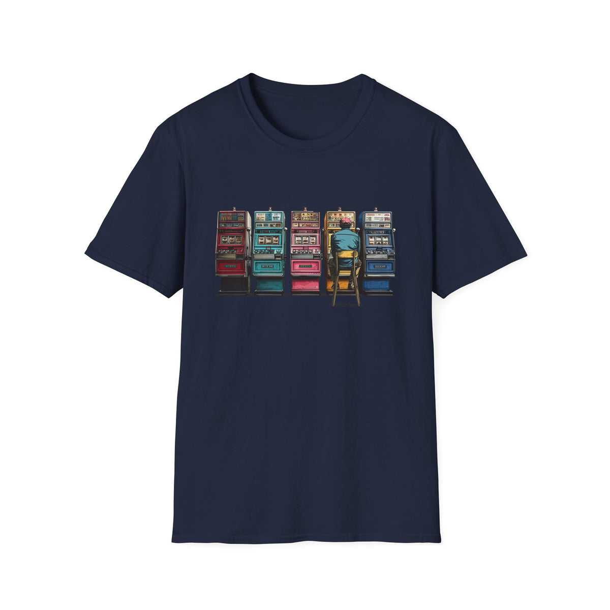 Guy Playing Retro Slots T-Shirt