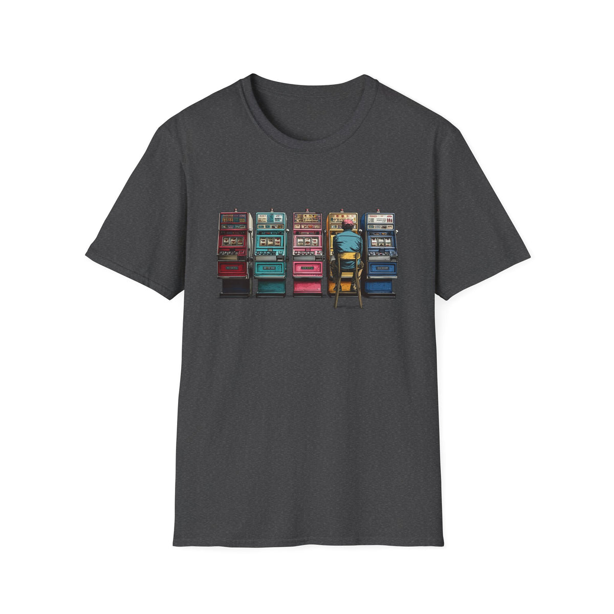 Guy Playing Retro Slots T-Shirt