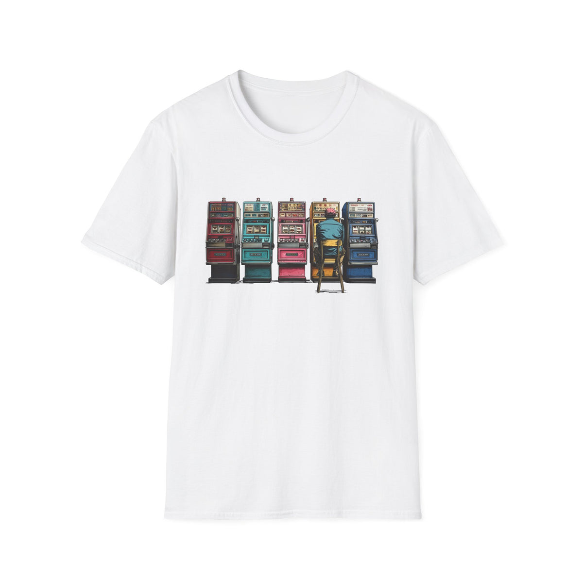 Guy Playing Retro Slots T-Shirt