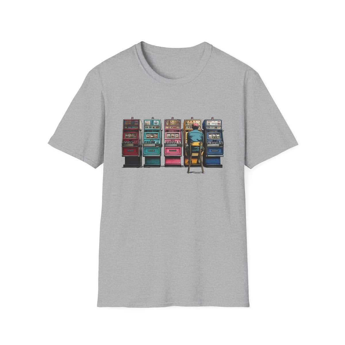Guy Playing Retro Slots T-Shirt