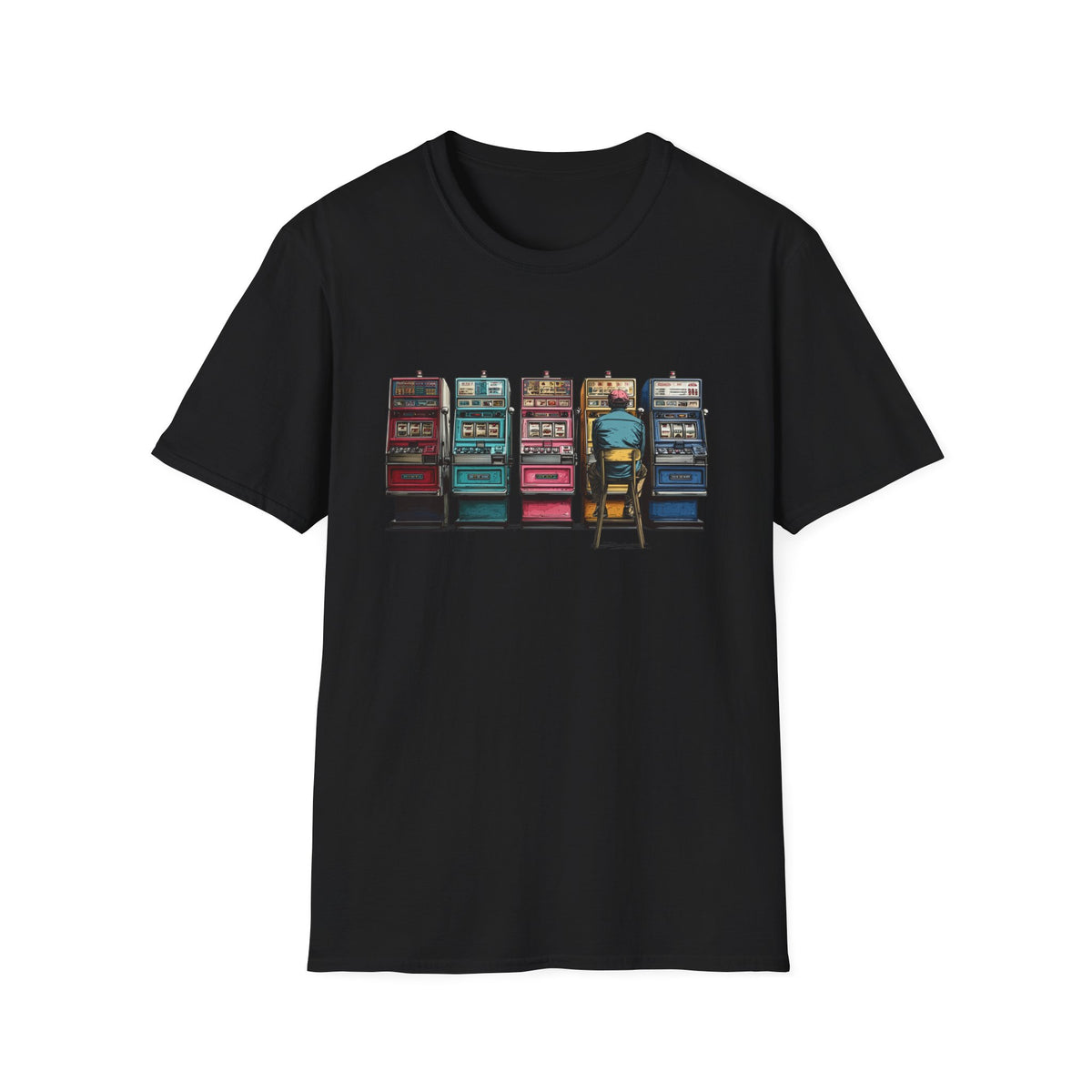 Guy Playing Retro Slots T-Shirt